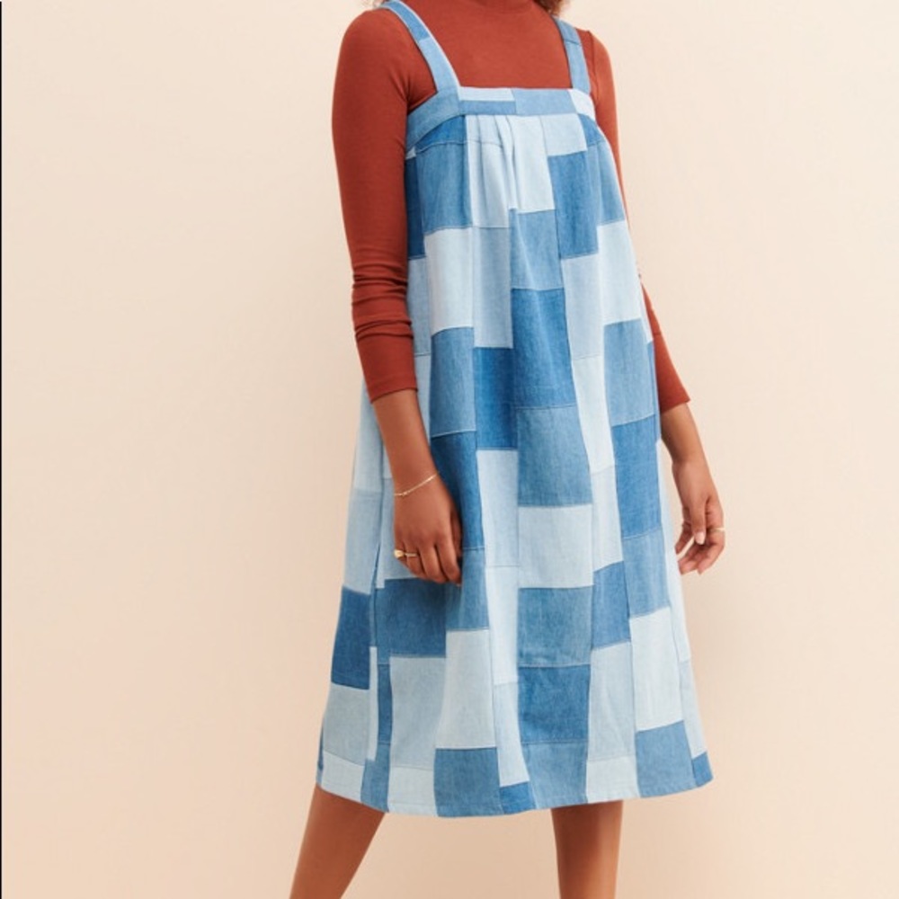 Anthropologie  shade Of Blue Midi